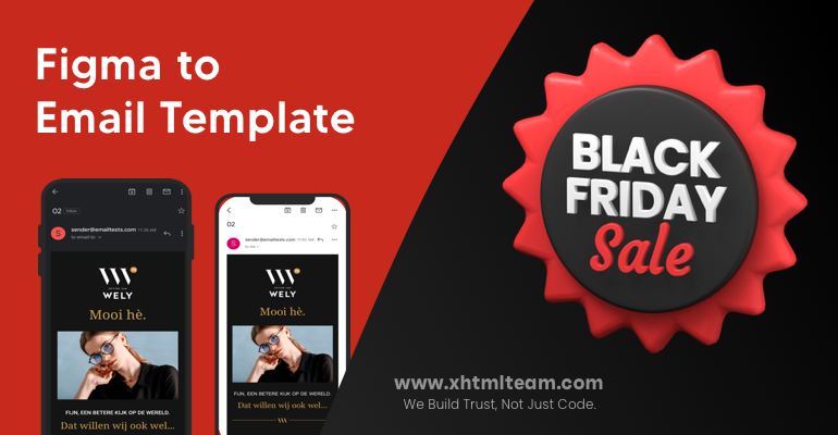 Figma to Email Template for Black Friday Sale